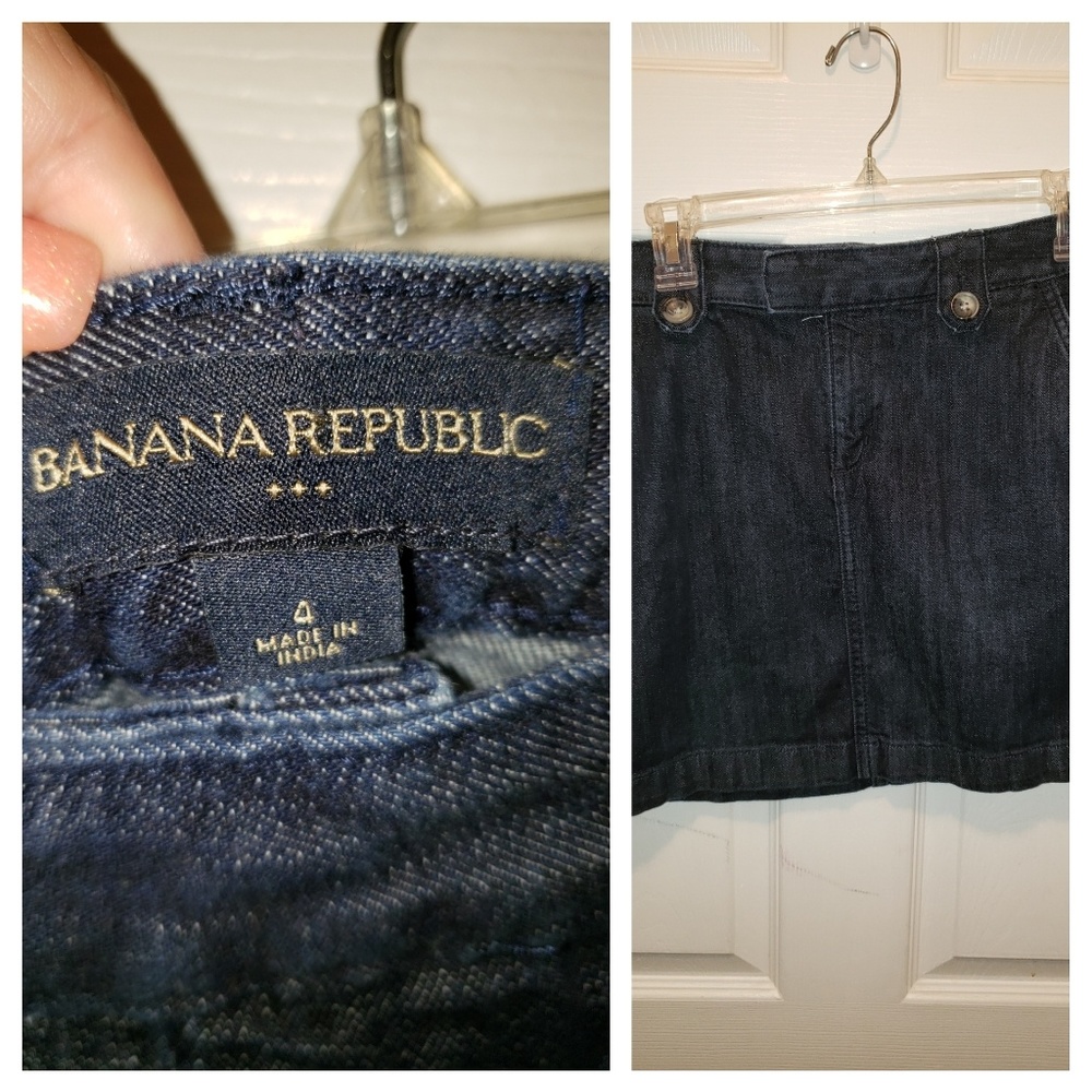 5/25 Banana republic Blue jean mini skirt EUC Sz 4